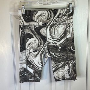 Threads 4 Thought Gray Marble Print Biker Shorts